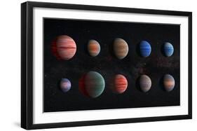 Artist Impression of Hot Jupiter Exoplanets - Unannotated-null-Framed Art Print