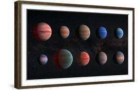 Artist Impression of Hot Jupiter Exoplanets - Unannotated-null-Framed Art Print