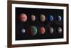 Artist Impression of Hot Jupiter Exoplanets - Unannotated-null-Framed Art Print