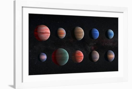 Artist Impression of Hot Jupiter Exoplanets - Unannotated-null-Framed Art Print