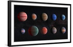 Artist Impression of Hot Jupiter Exoplanets - Unannotated-null-Framed Art Print