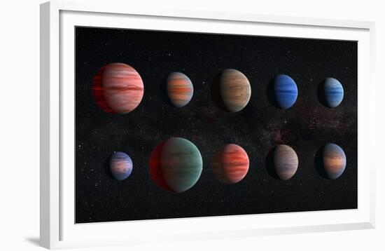 Artist Impression of Hot Jupiter Exoplanets - Unannotated-null-Framed Art Print