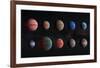 Artist Impression of Hot Jupiter Exoplanets - Unannotated-null-Framed Art Print