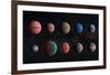 Artist Impression of Hot Jupiter Exoplanets - Unannotated-null-Framed Art Print