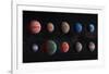 Artist Impression of Hot Jupiter Exoplanets - Unannotated-null-Framed Art Print