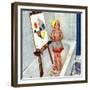 "Artist in the Bathtub", October 28, 1950-Jack Welch-Framed Giclee Print