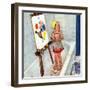 "Artist in the Bathtub", October 28, 1950-Jack Welch-Framed Giclee Print