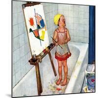 "Artist in the Bathtub", October 28, 1950-Jack Welch-Mounted Giclee Print