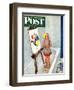 "Artist in the Bathtub" Saturday Evening Post Cover, October 28, 1950-Jack Welch-Framed Giclee Print