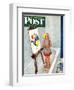 "Artist in the Bathtub" Saturday Evening Post Cover, October 28, 1950-Jack Welch-Framed Giclee Print