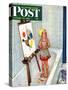 "Artist in the Bathtub" Saturday Evening Post Cover, October 28, 1950-Jack Welch-Stretched Canvas