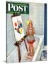 "Artist in the Bathtub" Saturday Evening Post Cover, October 28, 1950-Jack Welch-Stretched Canvas