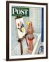 "Artist in the Bathtub" Saturday Evening Post Cover, October 28, 1950-Jack Welch-Framed Giclee Print