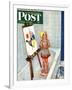 "Artist in the Bathtub" Saturday Evening Post Cover, October 28, 1950-Jack Welch-Framed Giclee Print