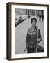 Artist Jeanne Modigliani with Bread She Just Got from the Bakery-Ralph Crane-Framed Photographic Print