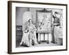 Artist Painting Portrait of Posing Woman-null-Framed Photo