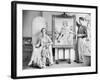 Artist Painting Portrait of Posing Woman-null-Framed Photo