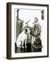 Artist Painting the Dog Listening at a Gramaphone-Peter Jackson-Framed Giclee Print