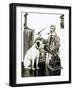 Artist Painting the Dog Listening at a Gramaphone-Peter Jackson-Framed Giclee Print