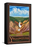 Artist Point, Yellowstone National Park, Wyoming-Lantern Press-Framed Stretched Canvas