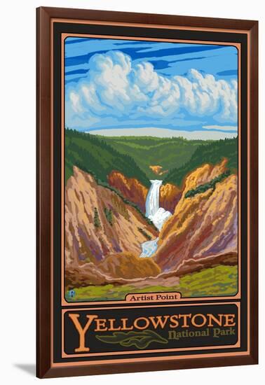 Artist Point, Yellowstone National Park, Wyoming-Lantern Press-Framed Art Print