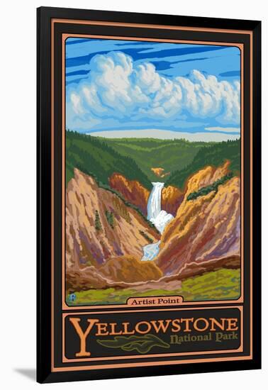 Artist Point, Yellowstone National Park, Wyoming-Lantern Press-Framed Art Print