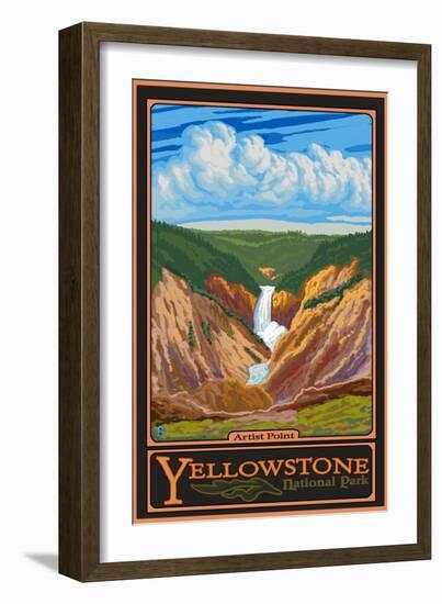 Artist Point, Yellowstone National Park, Wyoming-Lantern Press-Framed Art Print