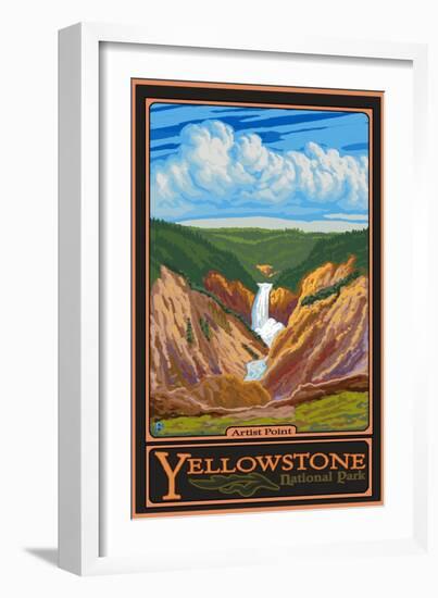 Artist Point, Yellowstone National Park, Wyoming-Lantern Press-Framed Art Print