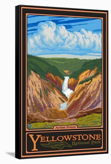 Artist Point, Yellowstone National Park, Wyoming-Lantern Press-Framed Stretched Canvas