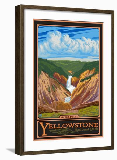 Artist Point, Yellowstone National Park, Wyoming-Lantern Press-Framed Art Print