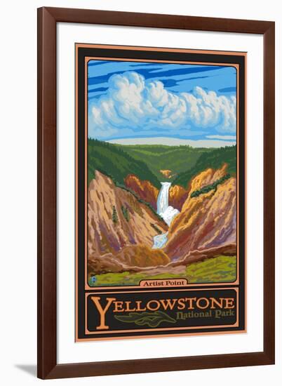 Artist Point, Yellowstone National Park, Wyoming-Lantern Press-Framed Art Print