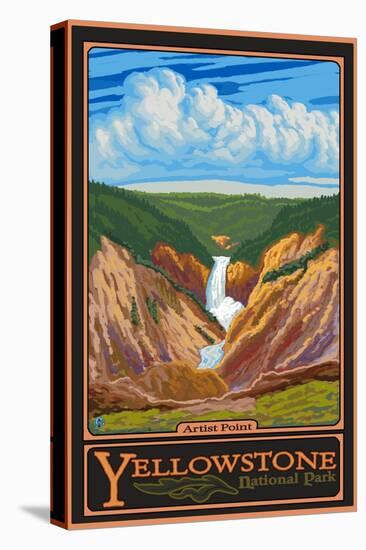 Artist Point, Yellowstone National Park, Wyoming-Lantern Press-Stretched Canvas