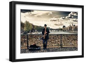 Artist - Pont des Arts - Paris - France-Philippe Hugonnard-Framed Photographic Print