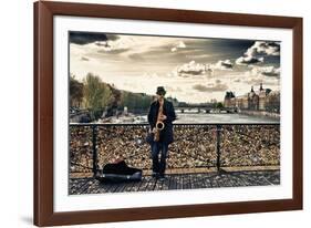 Artist - Pont des Arts - Paris - France-Philippe Hugonnard-Framed Photographic Print