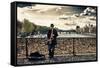 Artist - Pont des Arts - Paris - France-Philippe Hugonnard-Framed Stretched Canvas