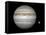 Artist's Concept Comparing the Size of the Gas Giant Jupiter with That of the Earth-Stocktrek Images-Framed Stretched Canvas