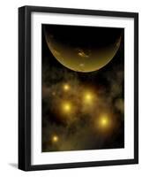 Artist's Concept Illustrating a Star Cluster in the Milky Way Galaxy-Stocktrek Images-Framed Photographic Print