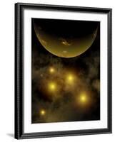 Artist's Concept Illustrating a Star Cluster in the Milky Way Galaxy-Stocktrek Images-Framed Photographic Print