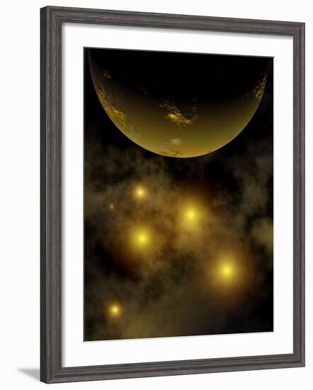 Artist's Concept Illustrating a Star Cluster in the Milky Way Galaxy-Stocktrek Images-Framed Photographic Print