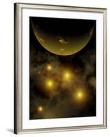 Artist's Concept Illustrating a Star Cluster in the Milky Way Galaxy-Stocktrek Images-Framed Photographic Print