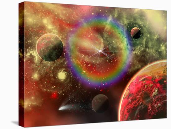 Artist's Concept Illustrating the Cosmic Beauty of the Universe-Stocktrek Images-Stretched Canvas