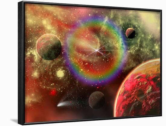 Artist's Concept Illustrating the Cosmic Beauty of the Universe-Stocktrek Images-Framed Photographic Print