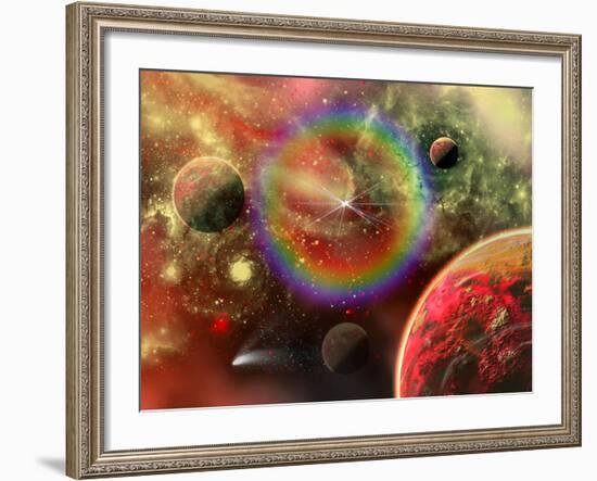 Artist's Concept Illustrating the Cosmic Beauty of the Universe-Stocktrek Images-Framed Photographic Print