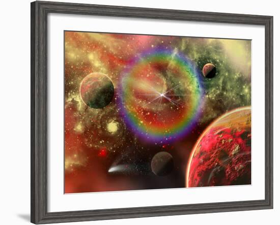 Artist's Concept Illustrating the Cosmic Beauty of the Universe-Stocktrek Images-Framed Photographic Print