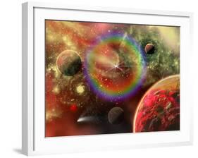 Artist's Concept Illustrating the Cosmic Beauty of the Universe-Stocktrek Images-Framed Photographic Print