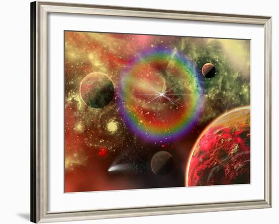 Artist's Concept Illustrating the Cosmic Beauty of the Universe-Stocktrek Images-Framed Photographic Print