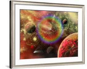 Artist's Concept Illustrating the Cosmic Beauty of the Universe-Stocktrek Images-Framed Photographic Print