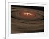 Artist's Concept Mini Solar System in the Making Photograph - Outer Space-Lantern Press-Framed Art Print