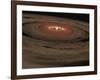 Artist's Concept Mini Solar System in the Making Photograph - Outer Space-Lantern Press-Framed Art Print