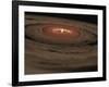 Artist's Concept Mini Solar System in the Making Photograph - Outer Space-Lantern Press-Framed Art Print